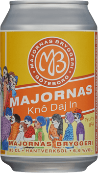 Knô daj in by Majornas Bryggeri, beer label