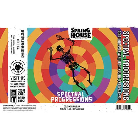 Spring House Spectral Progressions Cold IPA by Spring House Brewery, beer label