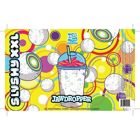 450 North Slushy XXL Jawdropper Sour by 450 North Brewing Company, beer label