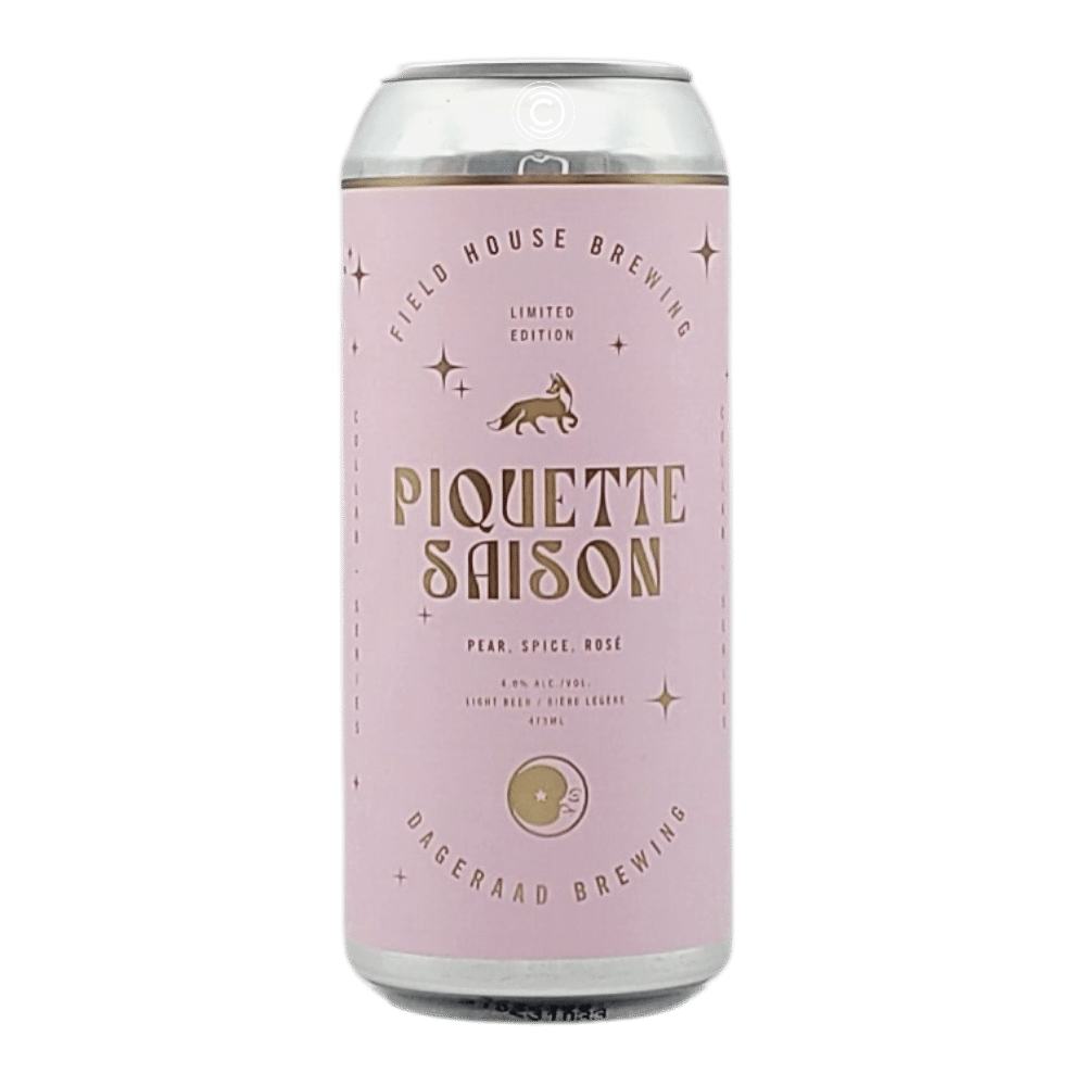x Dageraad Brewing Piquette Saison by Field House Brewing Co., beer label