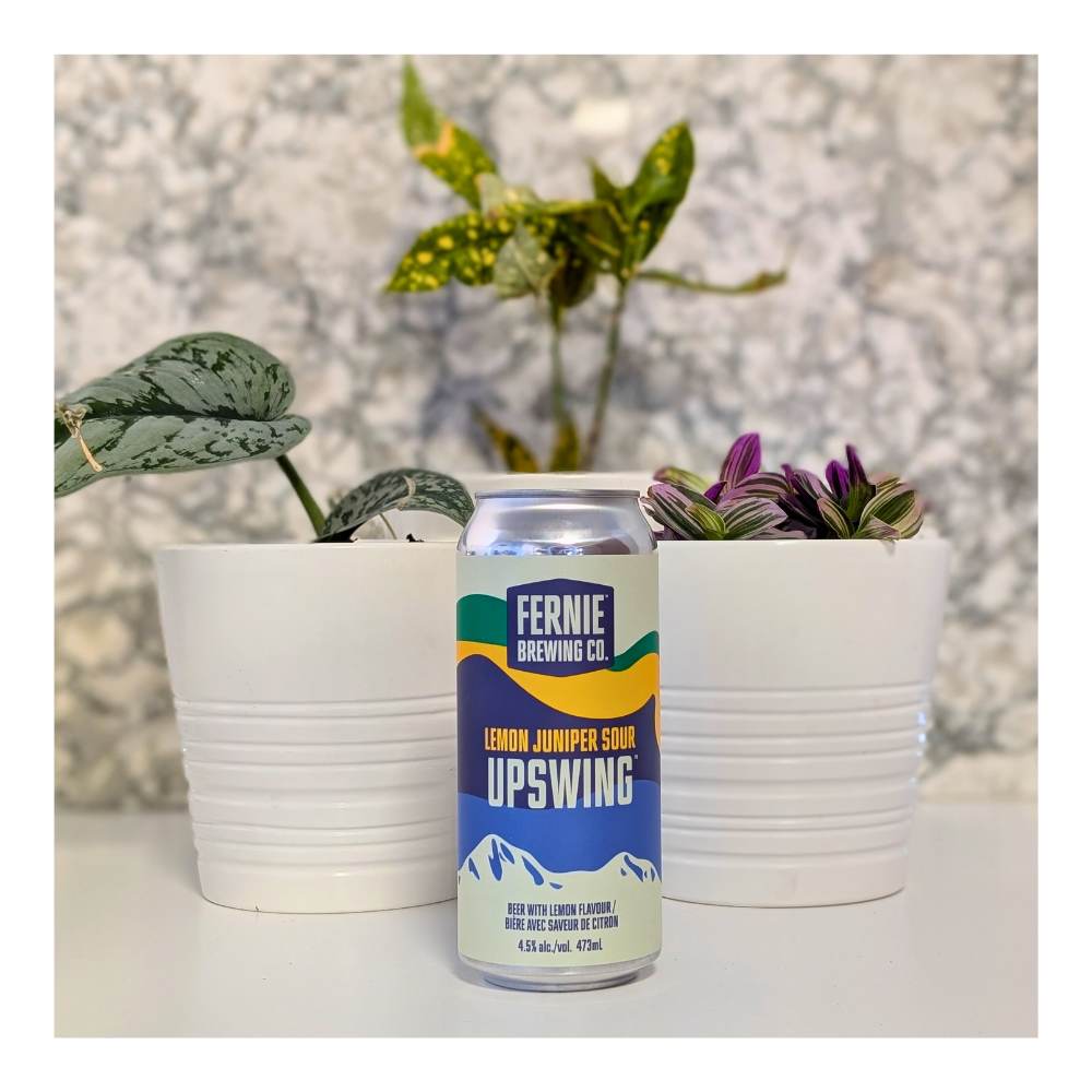 Upswing Lemon Juniper Sour by Fernie Brewing Co, beer label