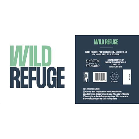 Kingston Standard Wild Refuge Geuze Style Ale by Kinston Standard Brewing Co., beer label