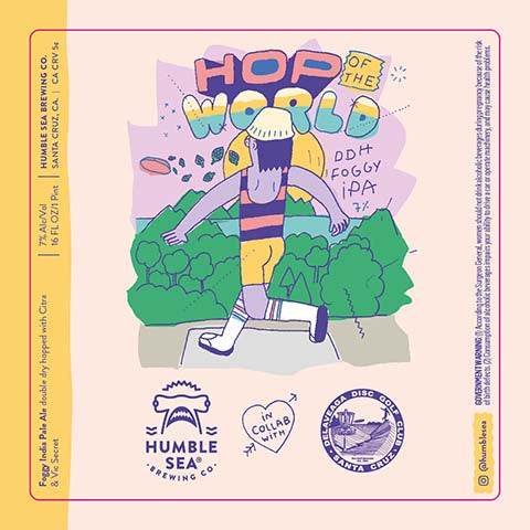 Humble Sea Hop Of The World Foggy IPA by Humble Sea Brewing Co, beer label