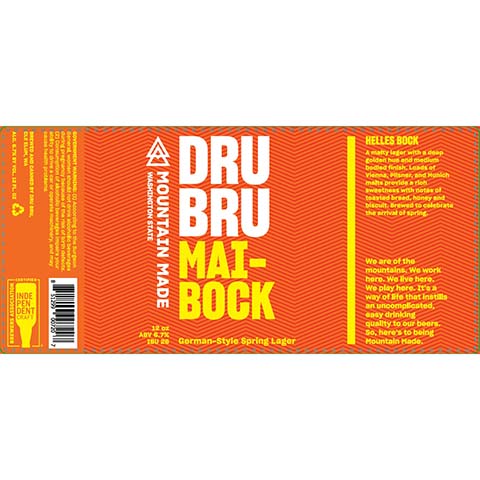 Dru Bru Maibock German Lager by Dru Bru, beer label
