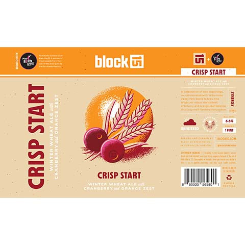Block 15 Crisp Start Winter Wheat Ale by Block 15, beer label