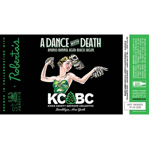 Kings County Brewers Collective A Dance with Death Lager by Kings County Brewers Collective, beer label