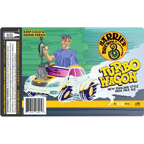 Barrier Turbo Wagon NEIPA by Barrier Brewing Co, beer label