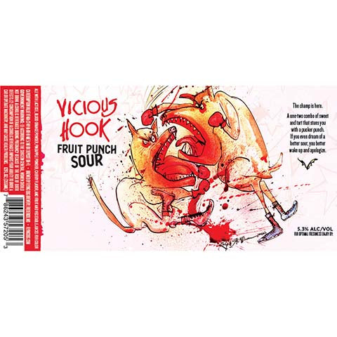 Flying Dog Vicious Hook Fruit Punch Sour Ale by Flying Dog Brewery, beer label
