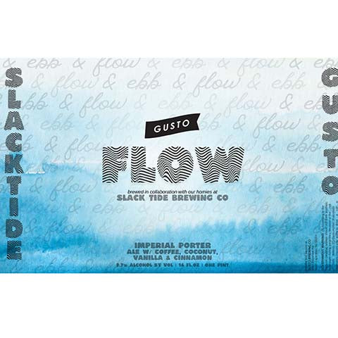 Gusto Flow Imperial Porter by Gusto Brewing Co., beer label