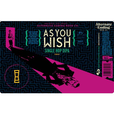 Alternate Ending As You Wish Single Hop DIPA by Alternate Ending Beer Co., beer label