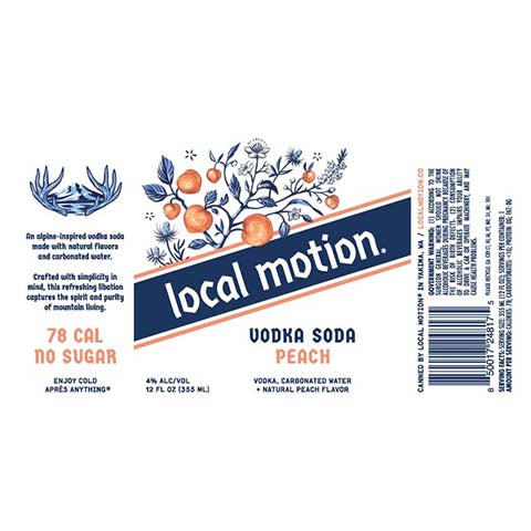 Local Motion Vodka Soda Peach by Local Motion, beer label