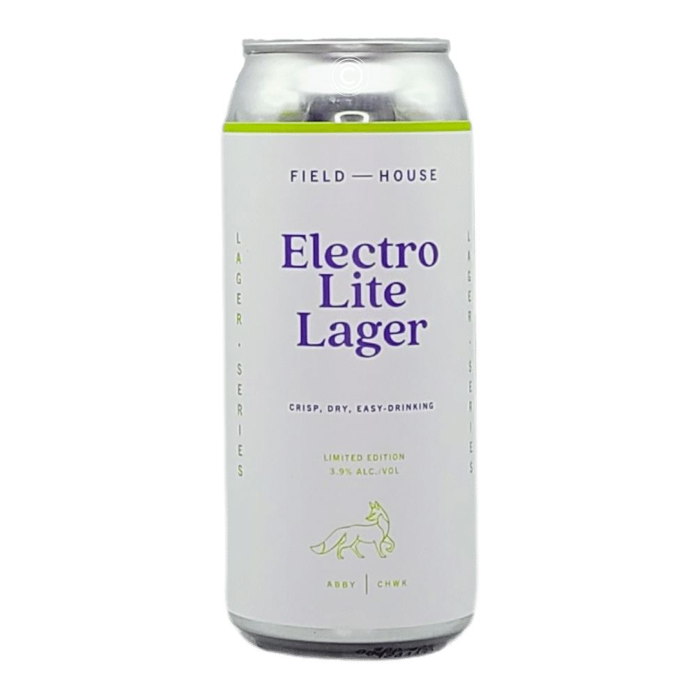 Electro Lite Lager by Field House Brewing Co., beer label