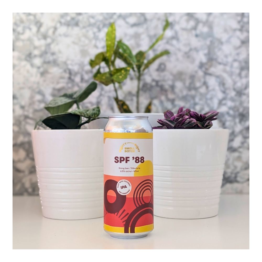 SPF '88 Hazy IPA With Coconut by Eighty Eight Brewing Co., beer label