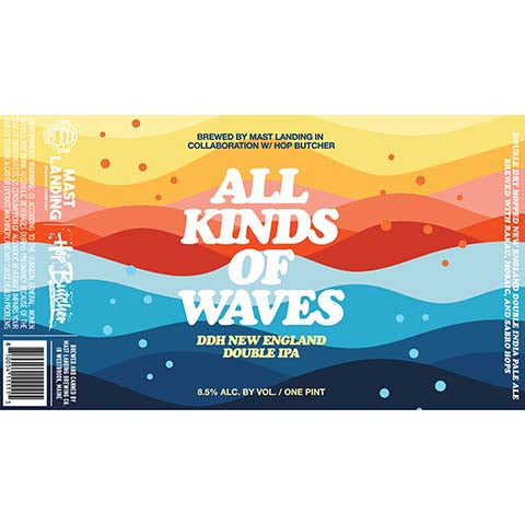 Mast Landing All Kinds of Waves by Mast Landing Brewing Company, beer label