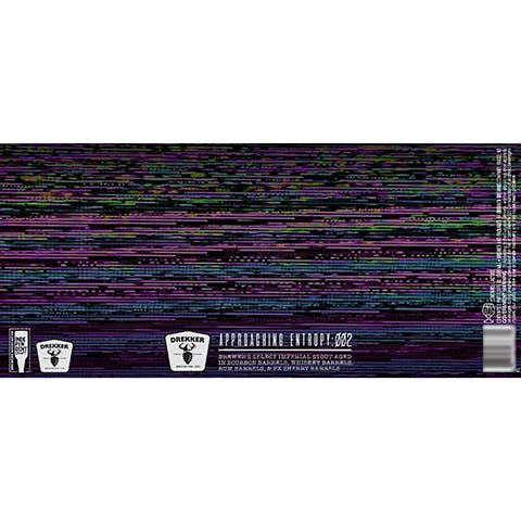 Drekker Approaching Entropy: 002 Imperial Stout by Drekker Brewing Company, beer label