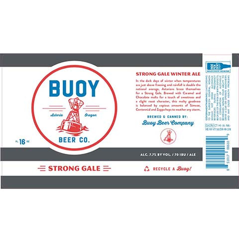 Buoy Strong Gale Winter Ale by Buoy Beer Company, beer label