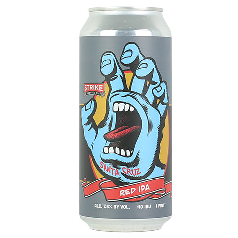 Strike Screaming Hand Red Ale by Strike Brewing Co, beer label
