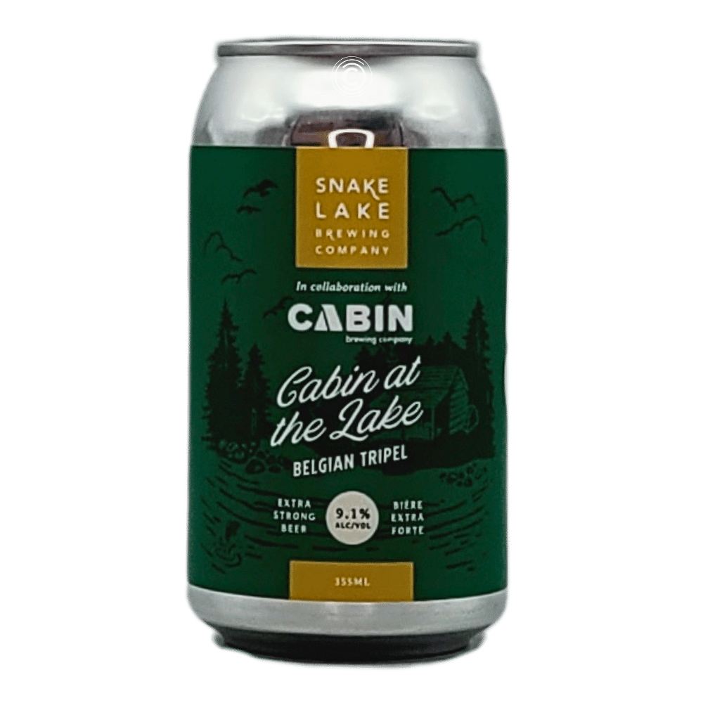 Cabin at the Lake Belgian Tripel by Snake Lake Brewing Company x Cabin Brewing Co., beer label