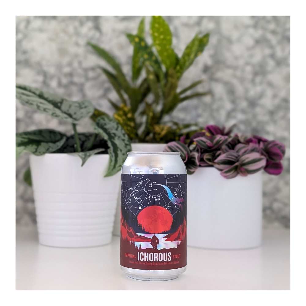 Brewing Ichorous Imperial Stout by Blindman Brewery, beer label