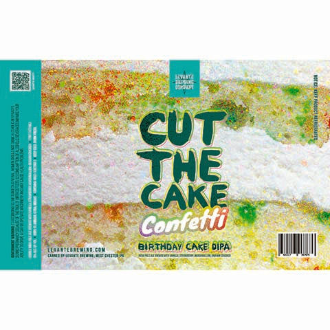 Levante Cut the Cake Confetti Birthday Cake DIPA by Levante Brewing Company, beer label