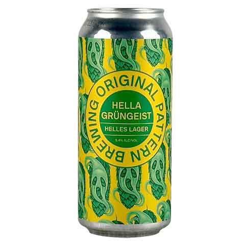 Original Pattern Hella Grungeist Helles Lager by Original Pattern Brewing Company, beer label