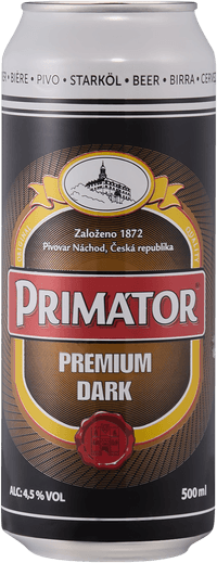 Primator Dark by Primátor, beer label