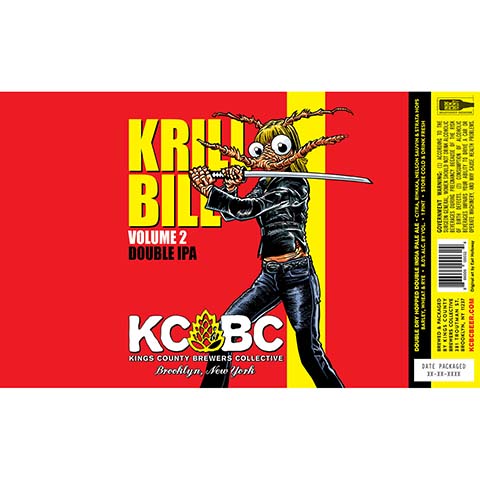 Kings County Brewers Collective Krill Bill Vol 2 DIPA by Kings County Brewers Collective, beer label