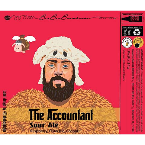 Baa Baa The Accountant Sour Ale by Baa Baa Brewhouse, beer label