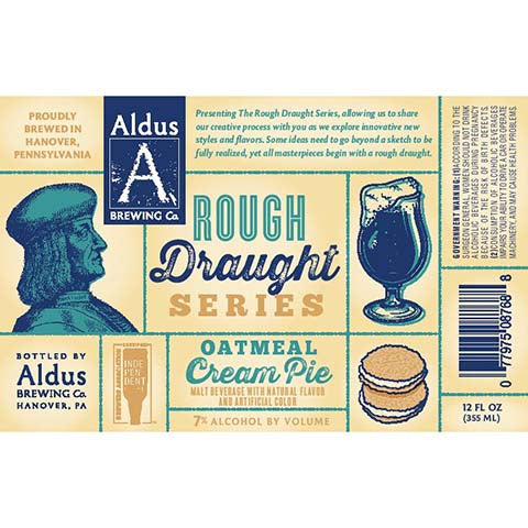 Aldus Rough Draught Series: Oatmeal Cream Pie by Aldus Brewing Company, beer label