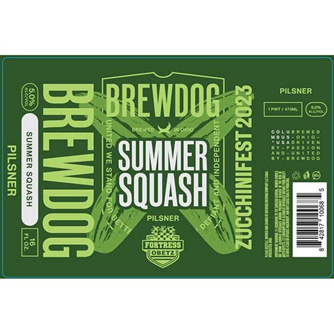 Brewdog Summer Squash Pilsner by BrewDog, beer label