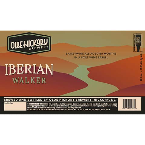 Olde Hickory Iberian Walker Barleywine Ale by Olde Hickory Brewery, beer label