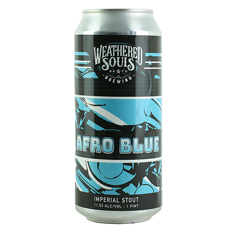 Weathered Souls Afro Blue Imperial Stout by Weathered Souls Brewing Co., beer label