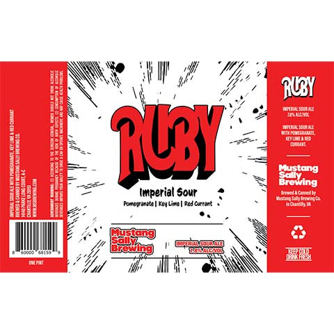 Mustang Sally Ruby Imperial Sour by Mustang Sally Brewing Co, beer label