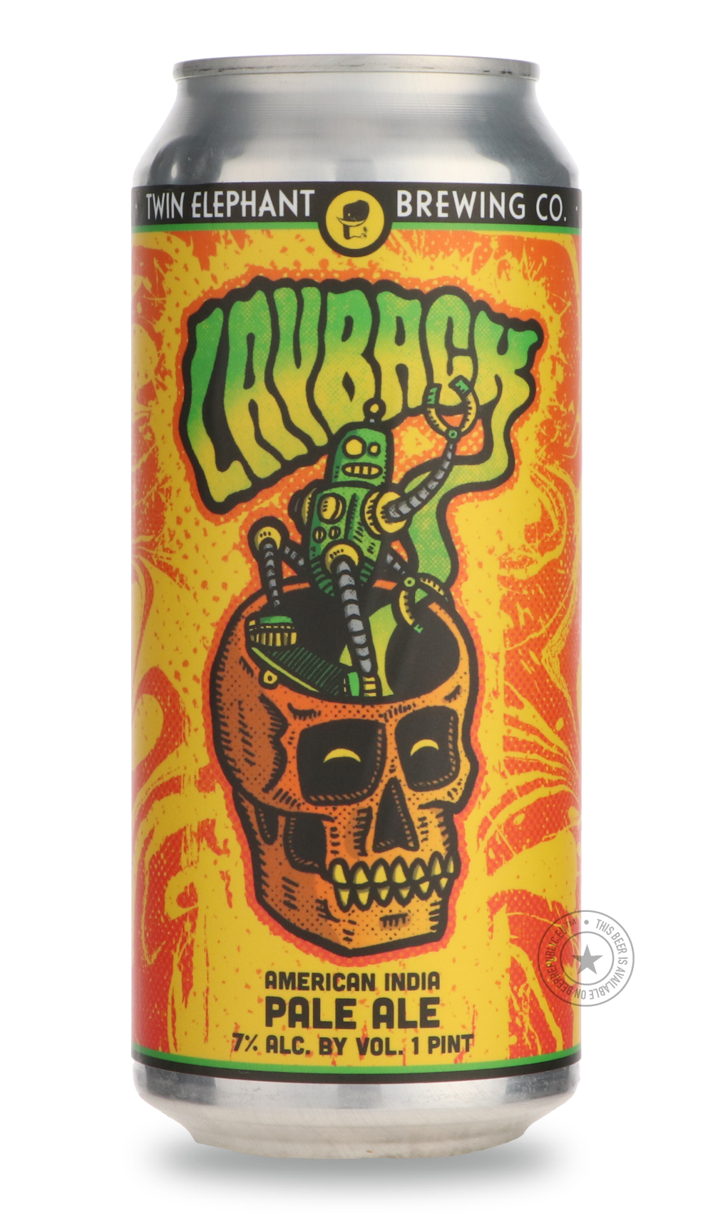 Layback by Twin Elephant Brewing Company, beer label