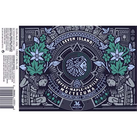 Seven Island Moctezuma Imperial Stout by Meier's Creek Brewing Company, beer label