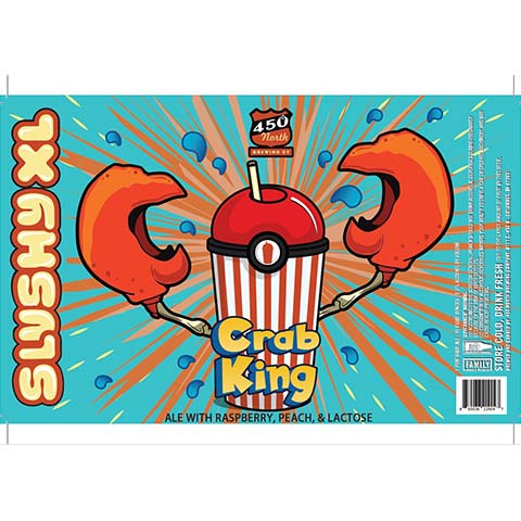 450 North Crab King Slushy XL Sour Ale by 450 North Brewing Company, beer label