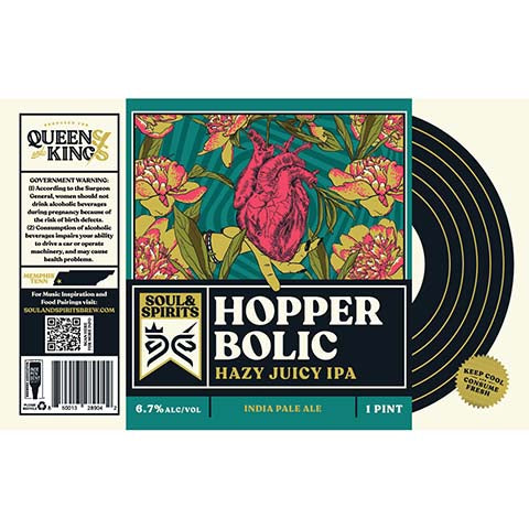 Soul & Spirits Hopper Bolic Hazy Juicy IPA by Soul & Spirits Brew, beer label