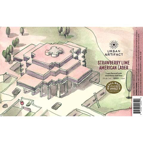 Urban Artifact Strawberry Lime Lager by Urban Artifact, beer label