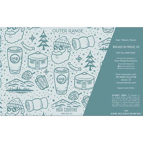 Outer Range High Country IPA by Outer Range Brewing Co, beer label
