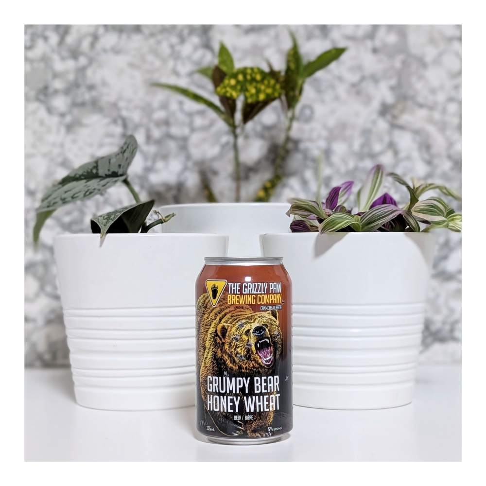 Grumpy Bear Honey Wheat Ale by The Grizzly Paw Brewing Company, beer label