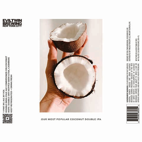Evil Twin Our Most Popular Coconut DIPA by Evil Twin Brewing, beer label