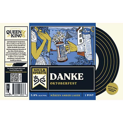 Soul & Spirits Danke Oktoberfest Amber Lager by Soul & Spirits Brew, beer label