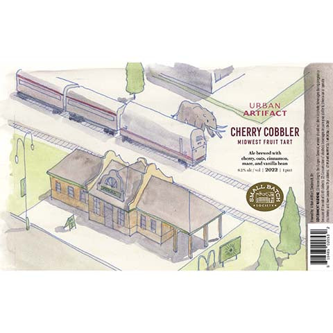 Urban Artifact Cherry Cobbler Midwest Fruit Tart Ale by Urban Artifact, beer label