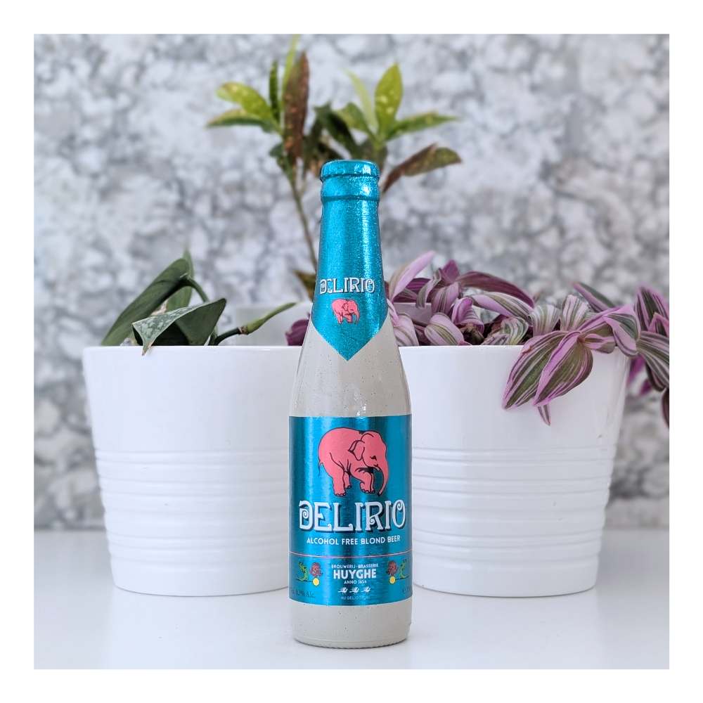 Delirio Non-Alcoholic Blond Beer by Huyghe Brewery, beer label