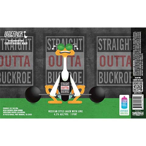 Oozlefinch Straight Outta Buckroe Lager by Oozlefinch Beers & Blending, beer label