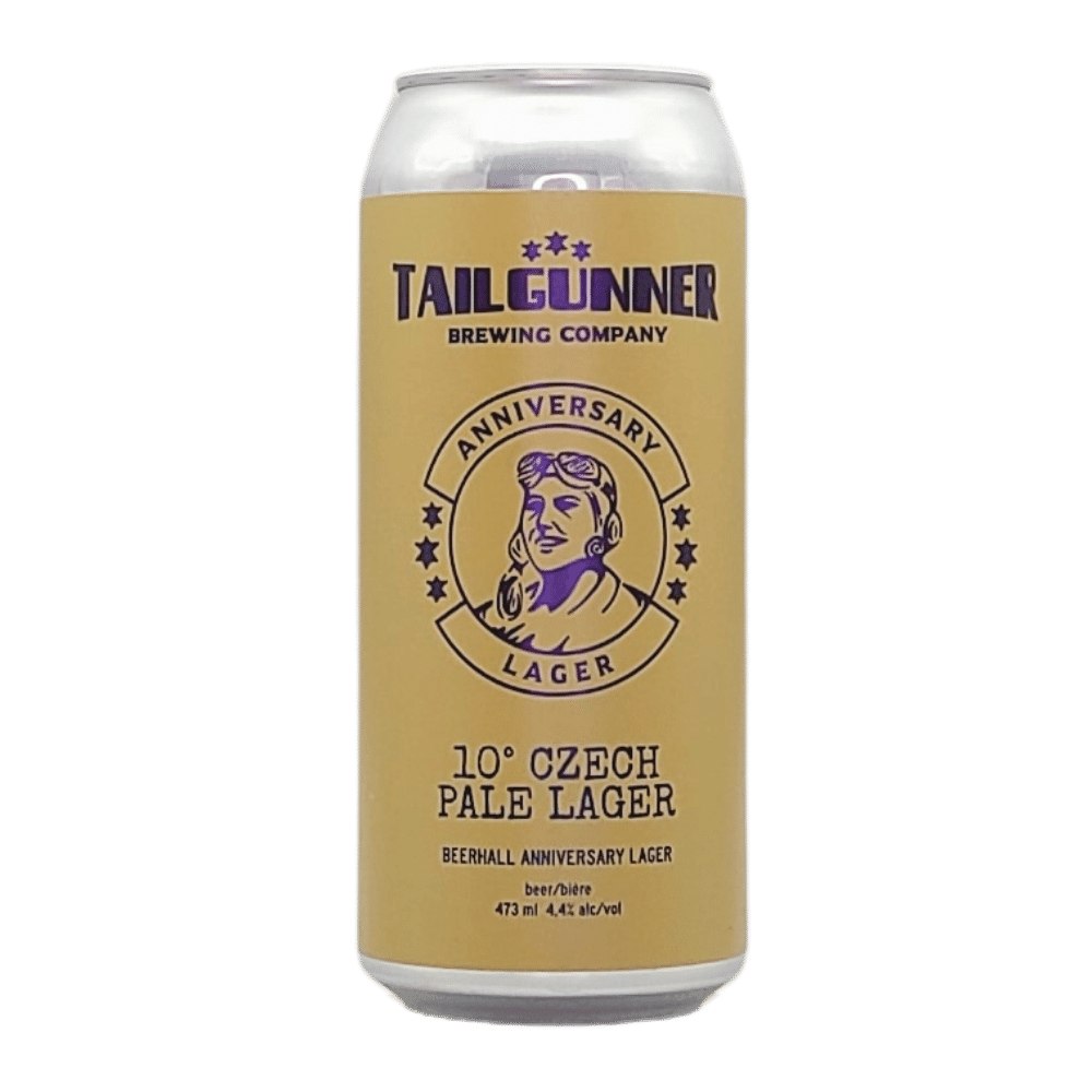Anniversary Lager by Tailgunner Brewing Company, beer label