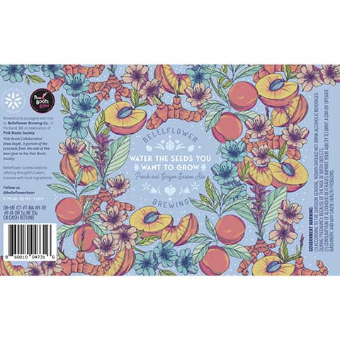 Belleflower Water The Seeds You Want to Grow Saison by Belleflower Brewing, beer label