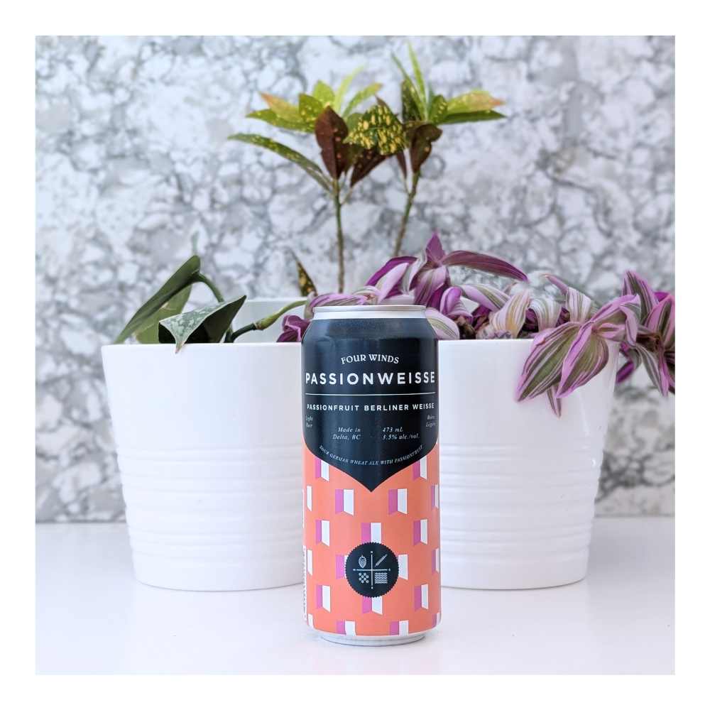 Co. Passionweisse Berliner Weisse with Passionfruit by Four Winds Brewing, beer label