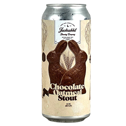 Jackrabbit Chocolate Oatmeal Stout by Jackrabbit Brewing Co, beer label