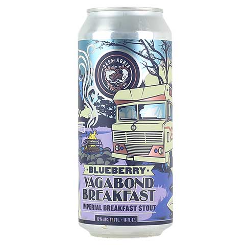 Casa Agria Blueberry Vegabond Breakfast Imperial Stout by Casa Agria Specialty Ales, beer label